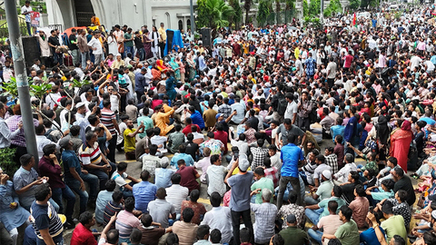 bnp protest in front of nagar bhaban